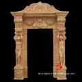 hand carved marble door frame design with lady carving